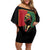 Martin Luther King Jr Family Matching Off Shoulder Short Dress and Hawaiian Shirt Retro Style