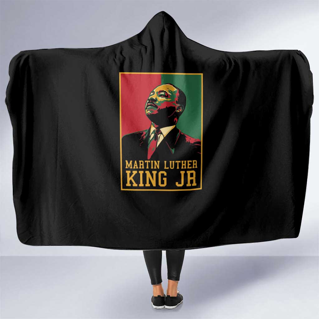 Martin Luther King Jr Hooded Blanket Retro Style