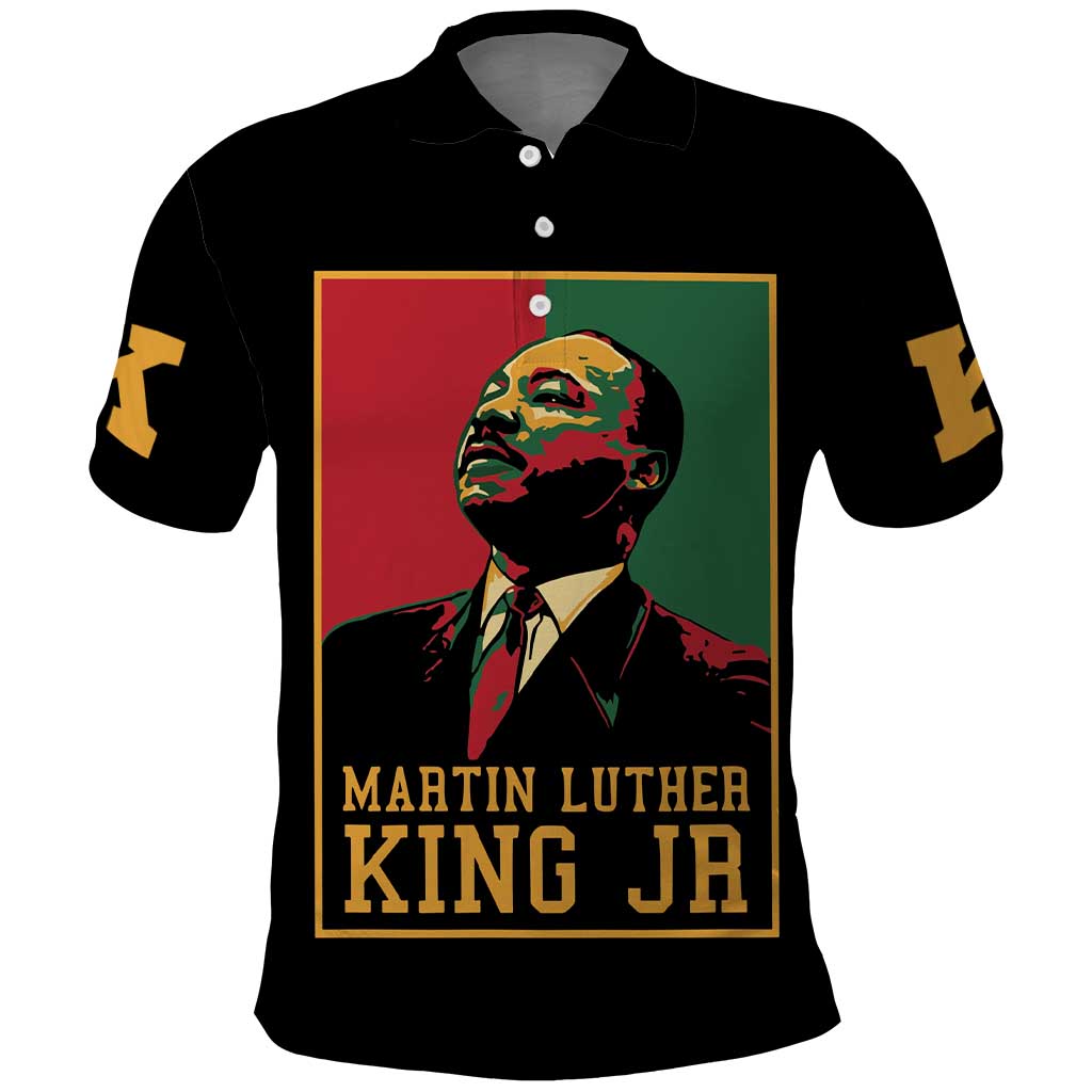 Martin Luther King Jr Polo Shirt Retro Style