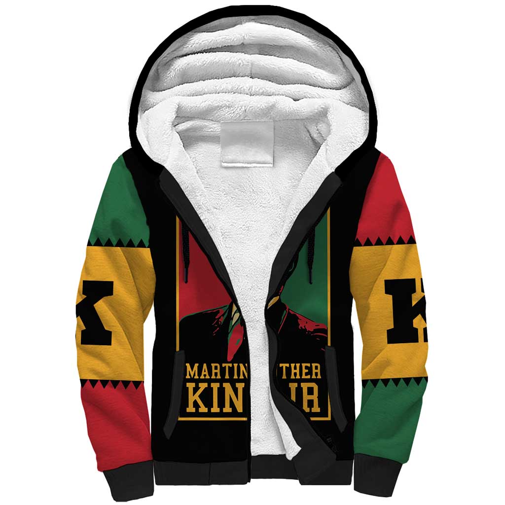 Martin Luther King Jr Sherpa Hoodie Retro Style