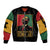 Martin Luther King Jr Sleeve Zip Bomber Jacket Retro Style