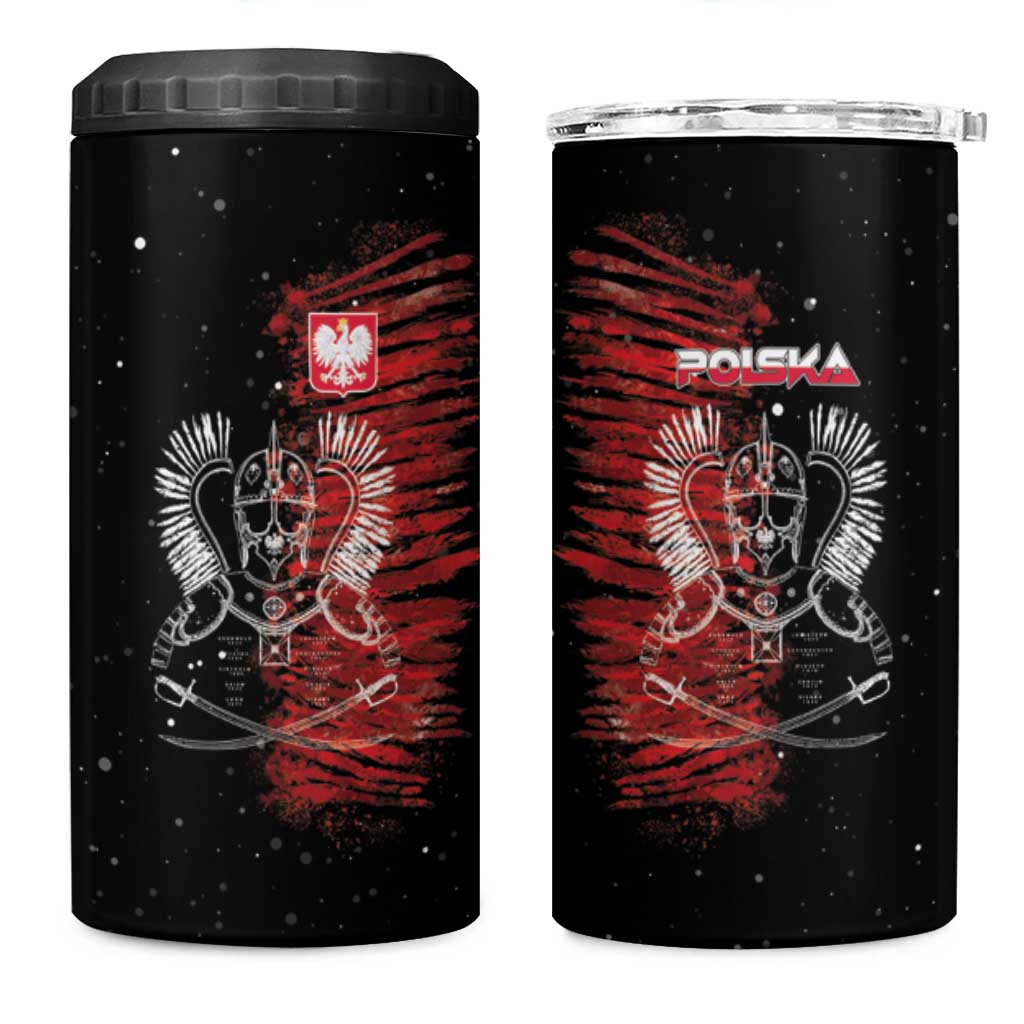 Polish Hussars Polska 4 in 1 Can Cooler Tumbler Poland Coat of Arms