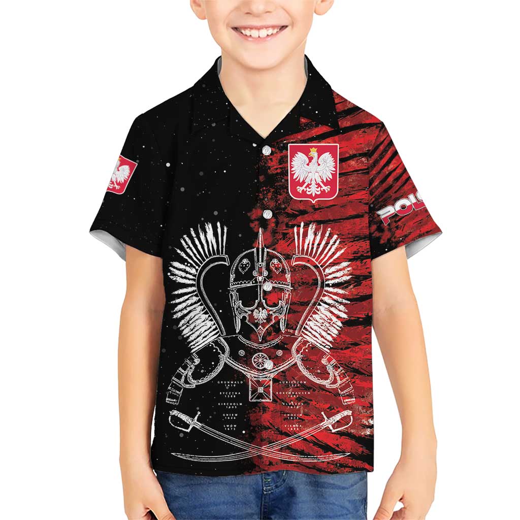 Polish Hussars Polska Kid Hawaiian Shirt Poland Coat of Arms