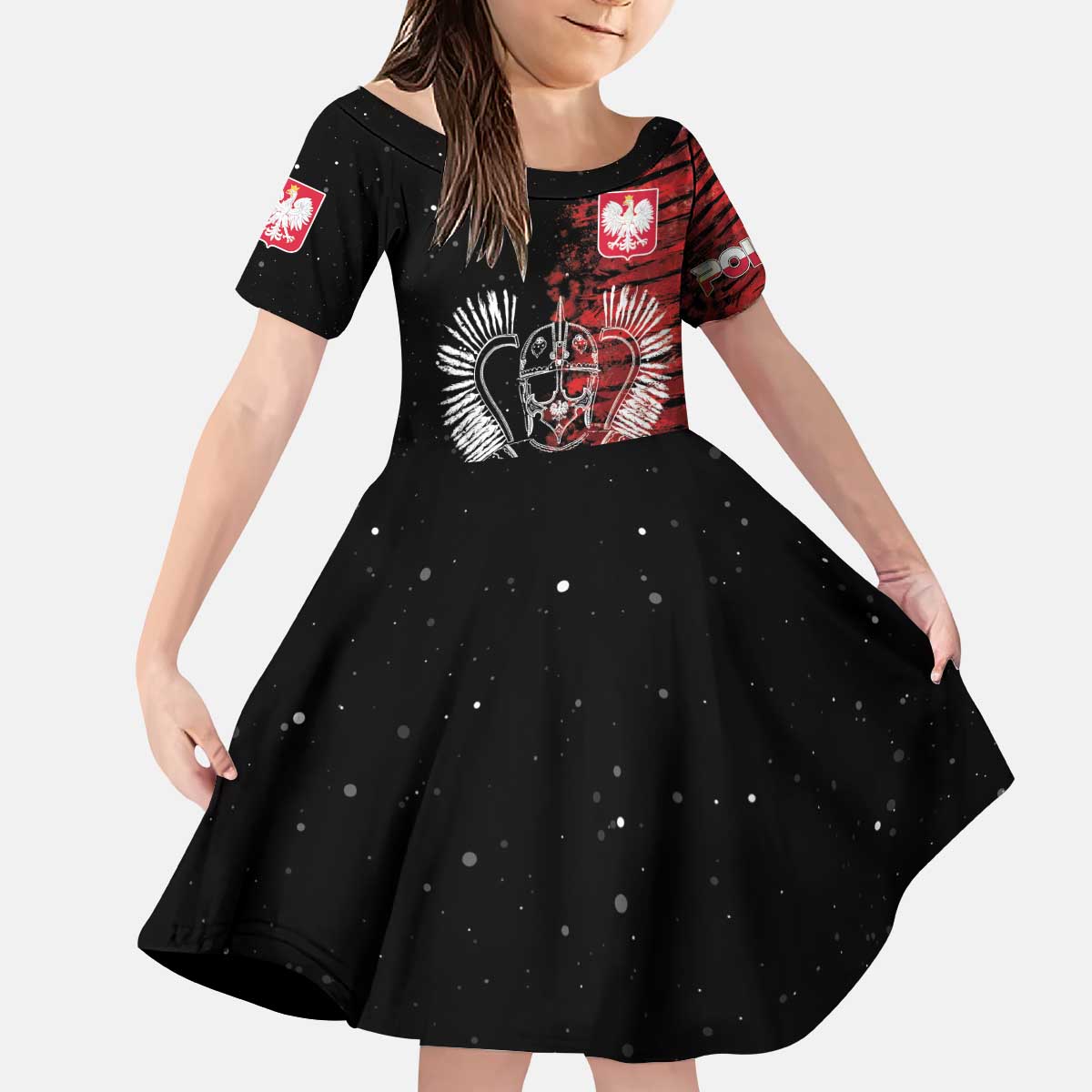 Polish Hussars Polska Kid Short Sleeve Dress Poland Coat of Arms