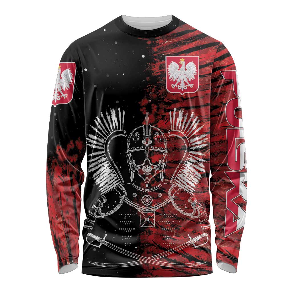 Polish Hussars Polska Long Sleeve Shirt Poland Coat of Arms