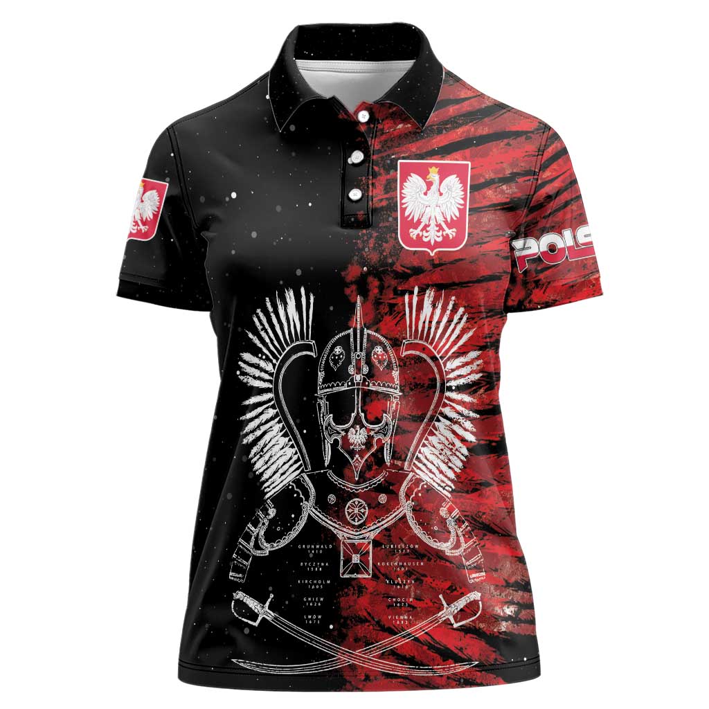 Polish Hussars Polska Women Polo Shirt Poland Coat of Arms