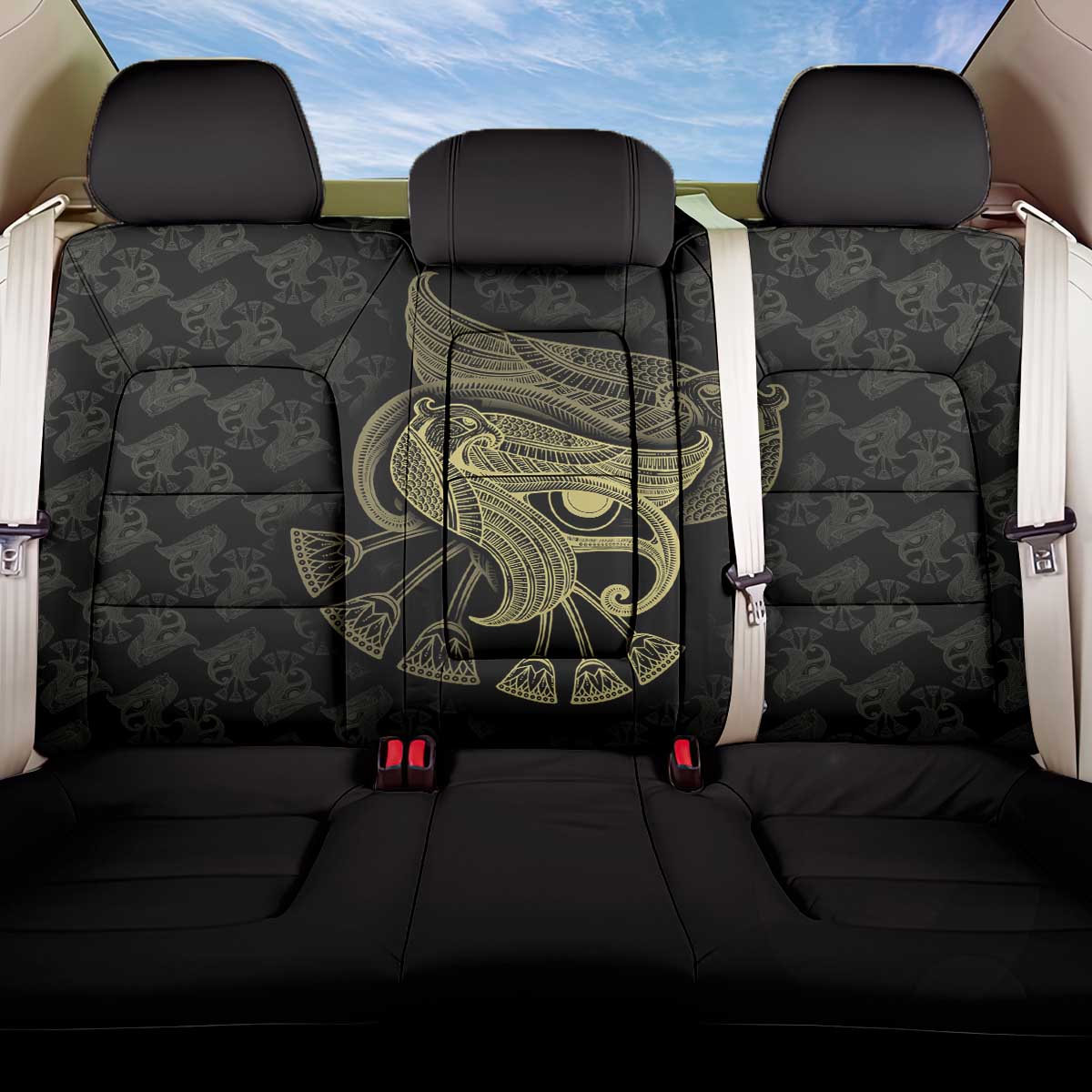 African Back Car Seat Cover Horus Eyes Egyptian God