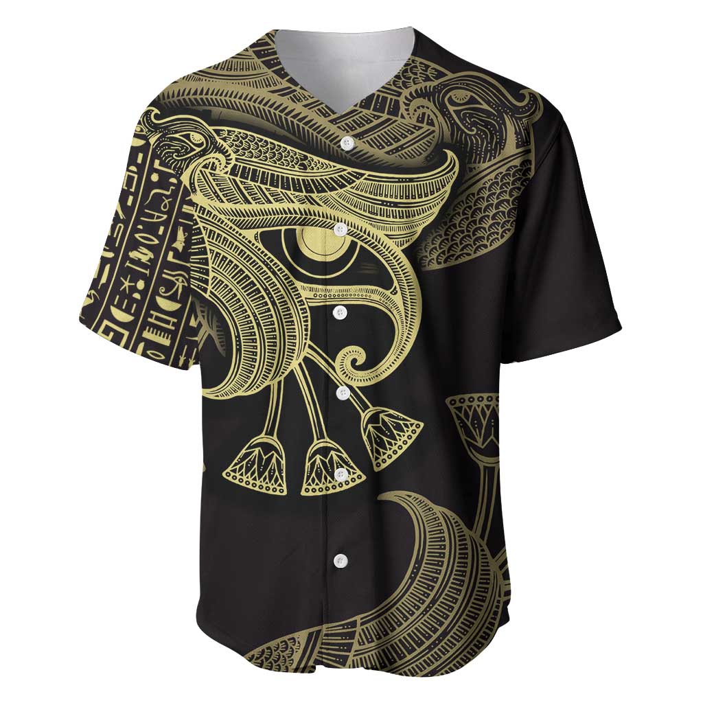 African Baseball Jersey Horus Eyes Egyptian God