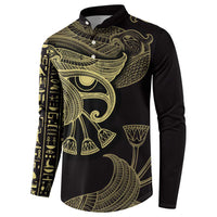 African Button Sweatshirt Horus Eyes Egyptian God