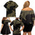 African Family Matching Off Shoulder Short Dress and Hawaiian Shirt Horus Eyes Egyptian God