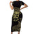 African Family Matching Short Sleeve Bodycon Dress and Hawaiian Shirt Horus Eyes Egyptian God