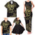 African Family Matching Tank Maxi Dress and Hawaiian Shirt Horus Eyes Egyptian God