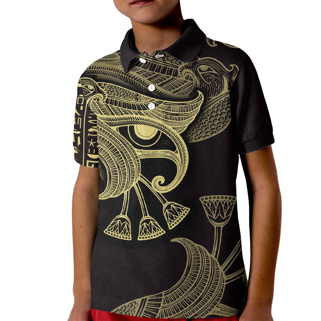 African Kid Polo Shirt Horus Eyes Egyptian God