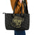 African Leather Tote Bag Horus Eyes Egyptian God