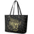 African Leather Tote Bag Horus Eyes Egyptian God