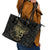 African Leather Tote Bag Horus Eyes Egyptian God