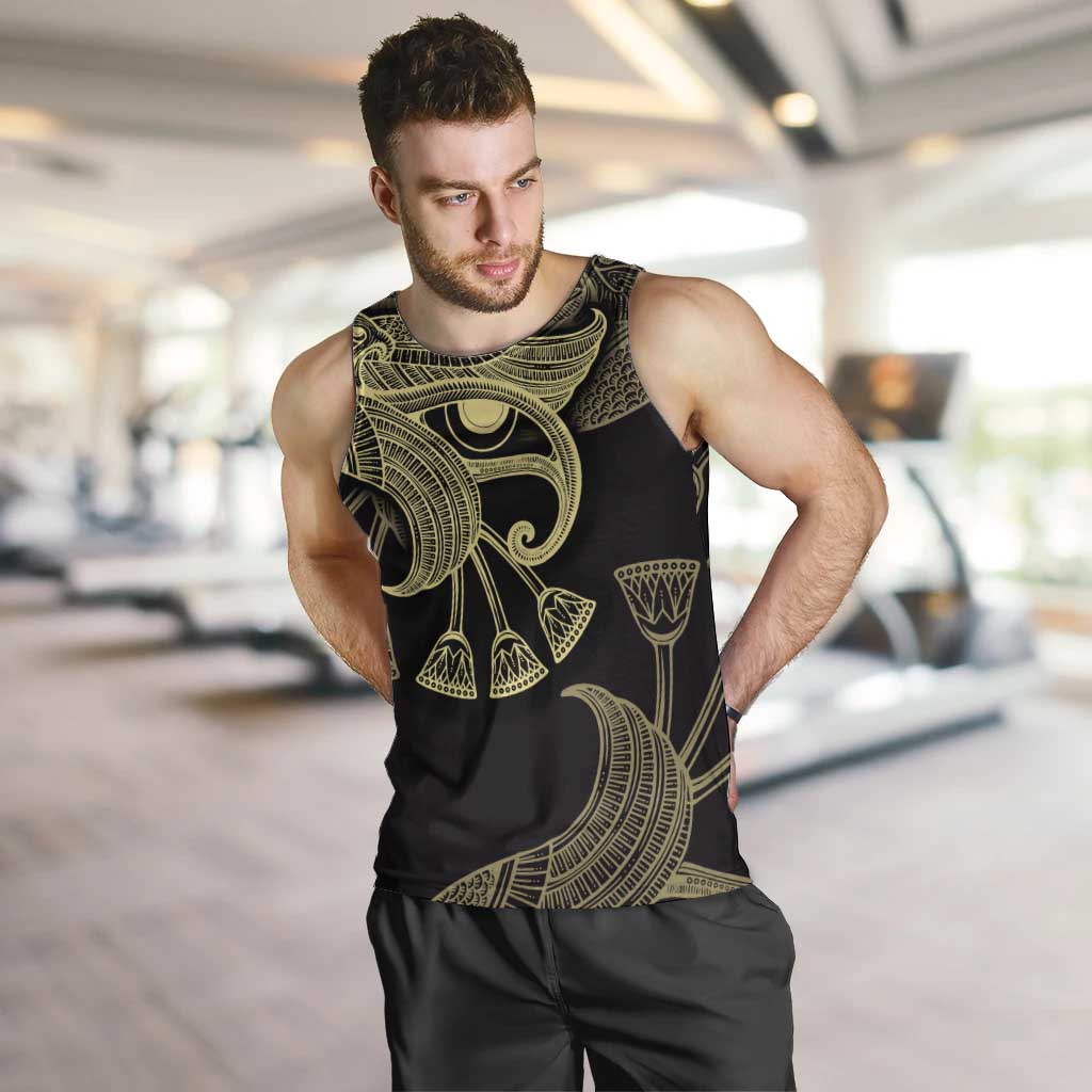 African Men Tank Top Horus Eyes Egyptian God