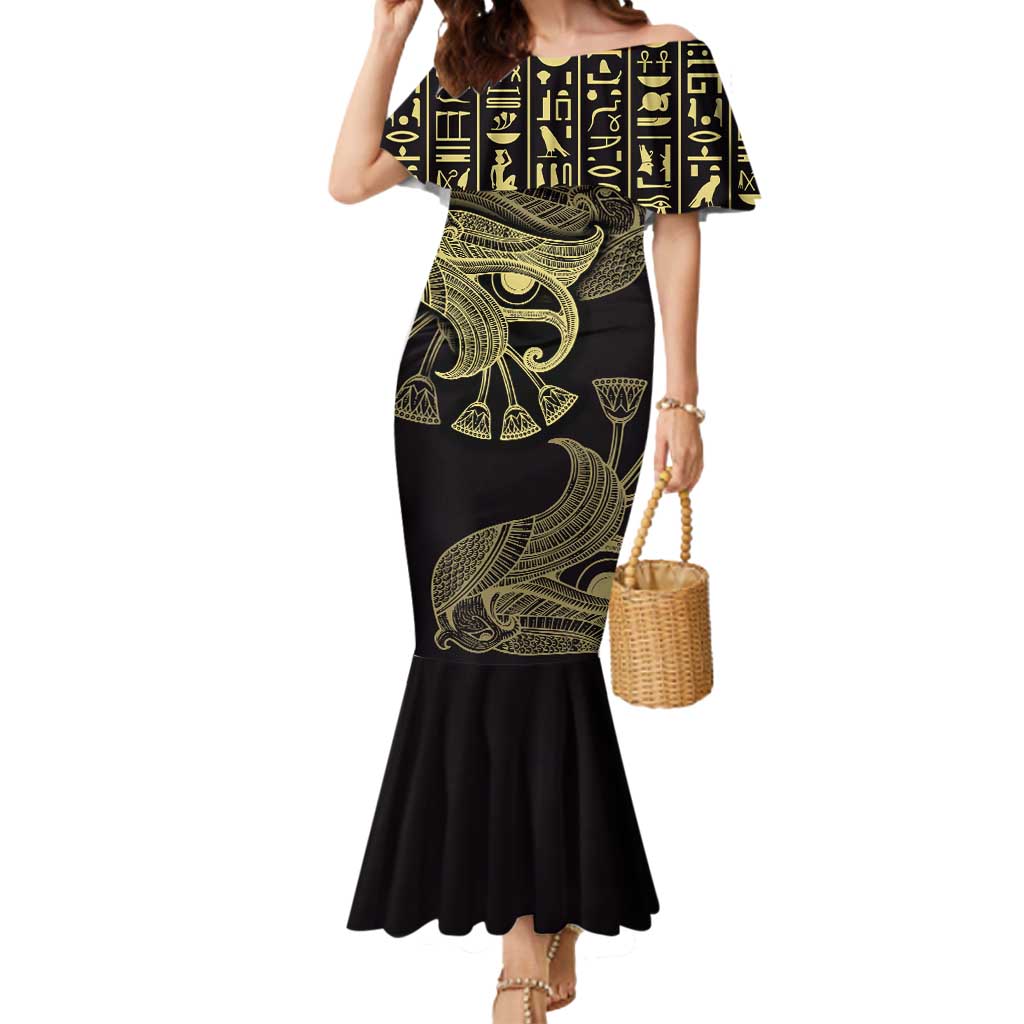 African Mermaid Dress Horus Eyes Egyptian God