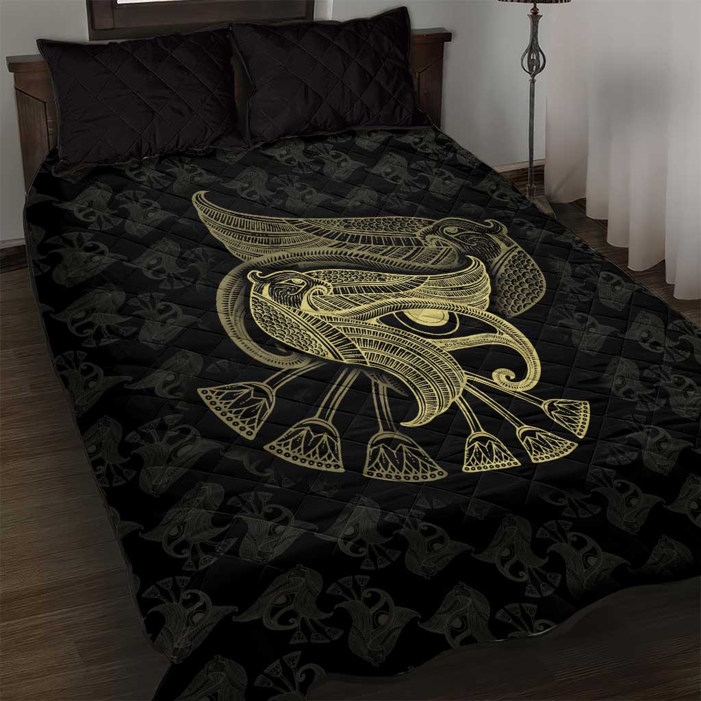 African Quilt Bed Set Horus Eyes Egyptian God