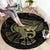 African Round Carpet Horus Eyes Egyptian God