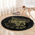 African Round Carpet Horus Eyes Egyptian God