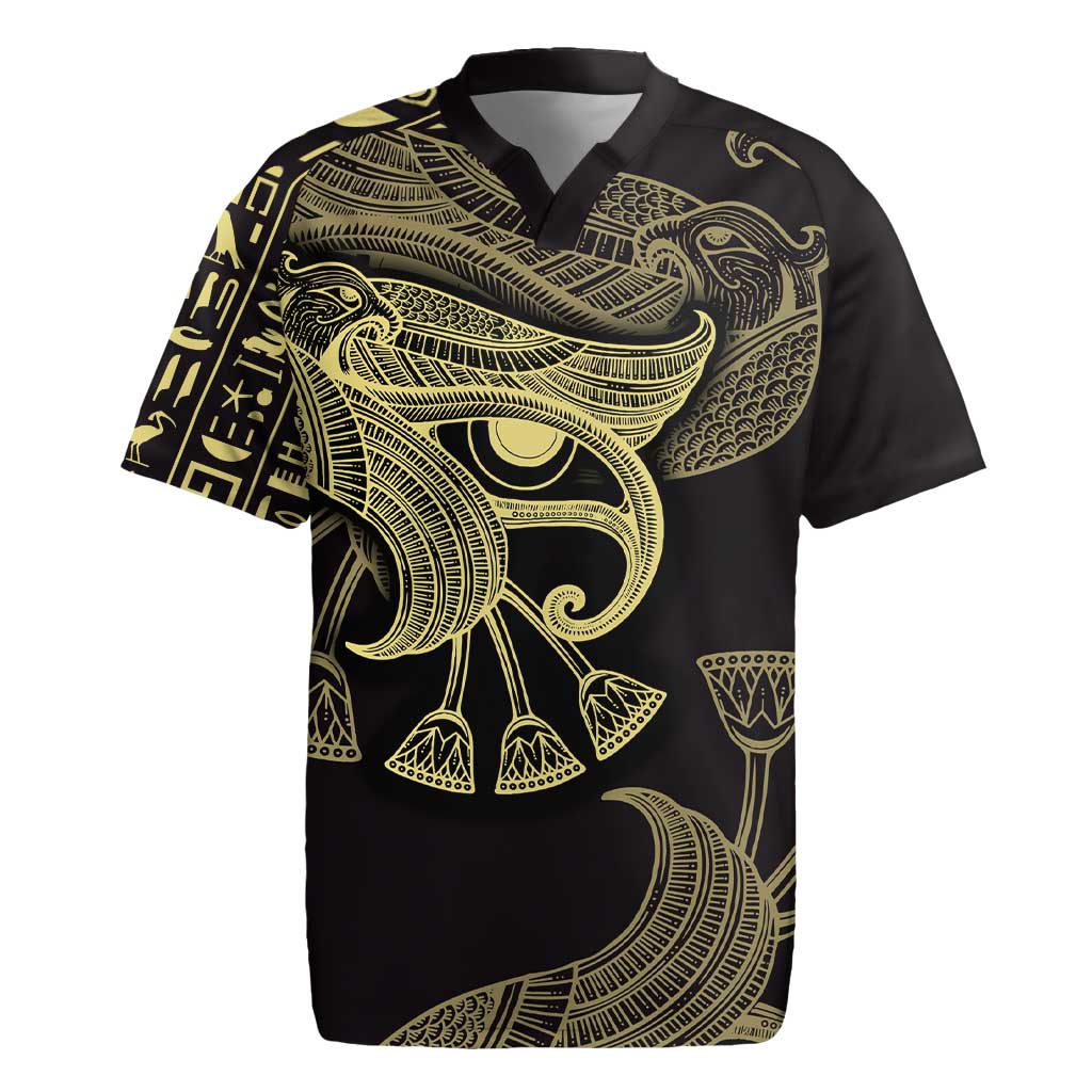 African Rugby Jersey Horus Eyes Egyptian God