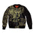 African Sleeve Zip Bomber Jacket Horus Eyes Egyptian God