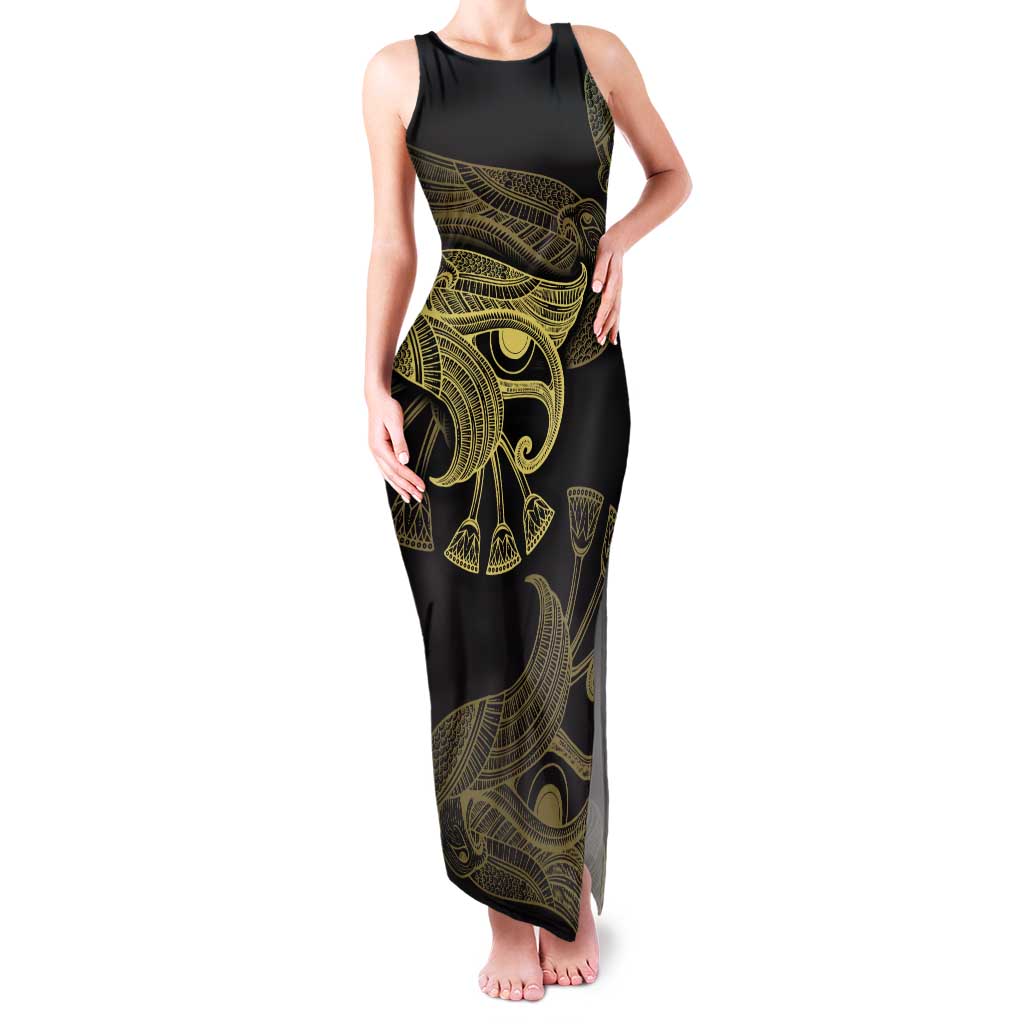 African Tank Maxi Dress Horus Eyes Egyptian God