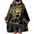 African Wearable Blanket Hoodie Horus Eyes Egyptian God