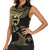 African Women Sleeveless Polo Shirt Horus Eyes Egyptian God