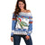 Turtle Xmas Off Shoulder Sweater Green Sea Turtle Merry Christmas - Wonder Print Shop