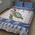 Turtle Xmas Quilt Bed Set Green Sea Turtle Merry Christmas - Wonder Print Shop