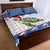 Turtle Xmas Quilt Bed Set Green Sea Turtle Merry Christmas - Wonder Print Shop