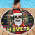 Skull Have A Rad Christmas Beach Blanket Santa Skull - Wonder Print Shop