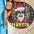 Skull Have A Rad Christmas Beach Blanket Santa Skull - Wonder Print Shop