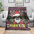 Skull Have A Rad Christmas Blanket Santa Skull