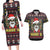 Skull Have A Rad Christmas Couples Matching Long Sleeve Bodycon Dress and Hawaiian Shirt Santa Skull - Wonder Print Shop