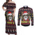 Skull Have A Rad Christmas Couples Matching Off Shoulder Maxi Dress and Long Sleeve Button Shirt Santa Skull - Wonder Print Shop