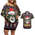 Skull Have A Rad Christmas Couples Matching Off Shoulder Short Dress and Hawaiian Shirt Santa Skull - Wonder Print Shop