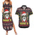 Skull Have A Rad Christmas Couples Matching Summer Maxi Dress and Hawaiian Shirt Santa Skull - Wonder Print Shop