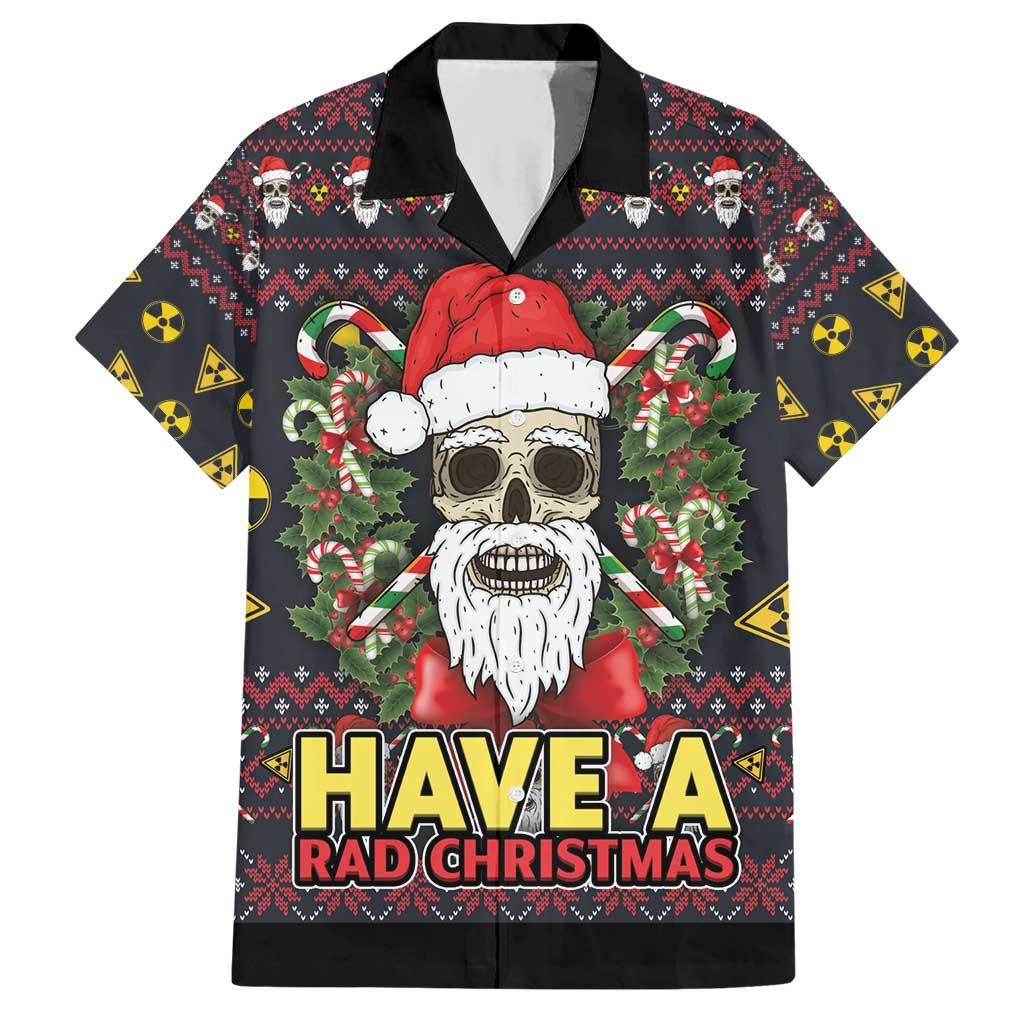 Skull Have A Rad Christmas Hawaiian Shirt Santa Skull - Wonder Print Shop