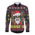 Skull Have A Rad Christmas Long Sleeve Button Shirt Santa Skull - Wonder Print Shop