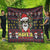 Skull Have A Rad Christmas Quilt Santa Skull - Wonder Print Shop