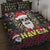 Skull Have A Rad Christmas Quilt Bed Set Santa Skull - Wonder Print Shop