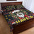 Skull Have A Rad Christmas Quilt Bed Set Santa Skull - Wonder Print Shop