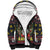 Skull Have A Rad Christmas Sherpa Hoodie Santa Skull