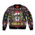 Skull Have A Rad Christmas Sleeve Zip Bomber Jacket Santa Skull