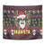 Skull Have A Rad Christmas Tapestry Santa Skull