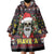 Skull Have A Rad Christmas Wearable Blanket Hoodie Santa Skull