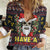 Skull Have A Rad Christmas Women Casual Shirt Santa Skull